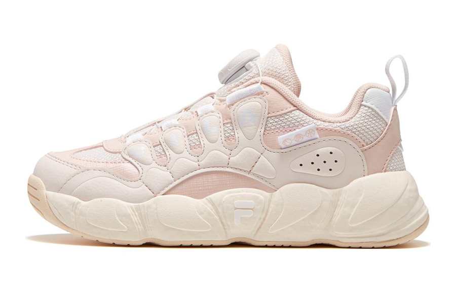 FILA KIDS Croissant Cushioning, Wear Resistant Low top Children's Basketball Shoes Pink Kids'