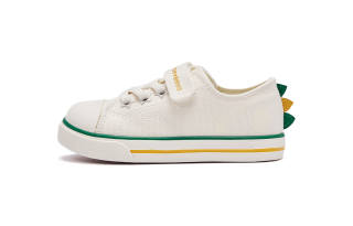 DAVE&BELLA Slip Resistant Abrasion Resistant Canvas Shoes Beige Children Aged 3 7 Years Old