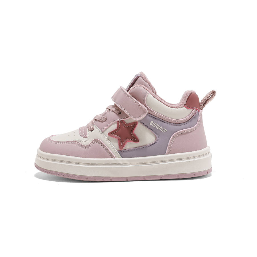 BIG WASP Trendy Versatile Fleece Lined Slip Resistant Cushioning Abrasion Resistant High top Kids' Skateboarding Shoes
