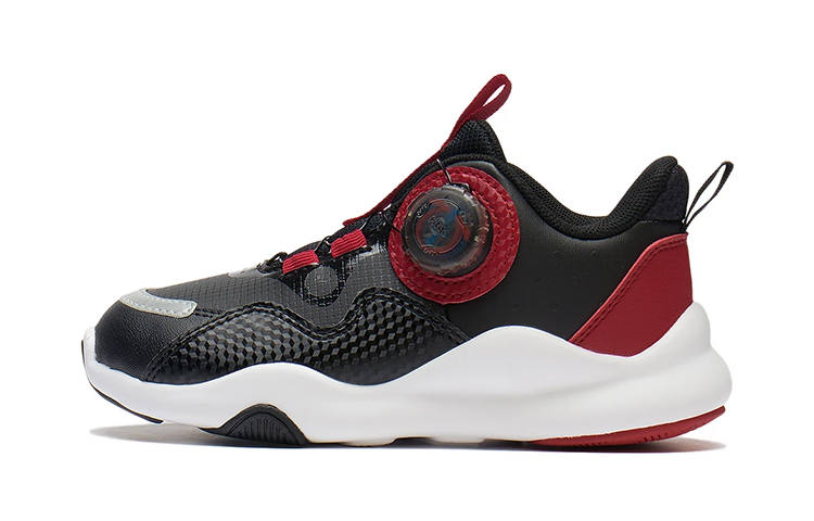 Li-Ning YOUNG Li Ning YOUNG Thunder Lady Slip Resistant Cushioning Abrasion Resistant Low top Kids Lifestyle Shoes Black Red