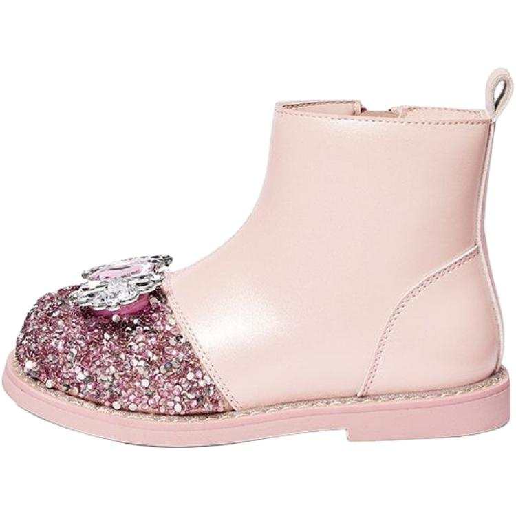 Snoffy Fleece Lined, Sparkling Rhinestone Embellished, Crystal Waterproof And Warm High top Kids' Boots