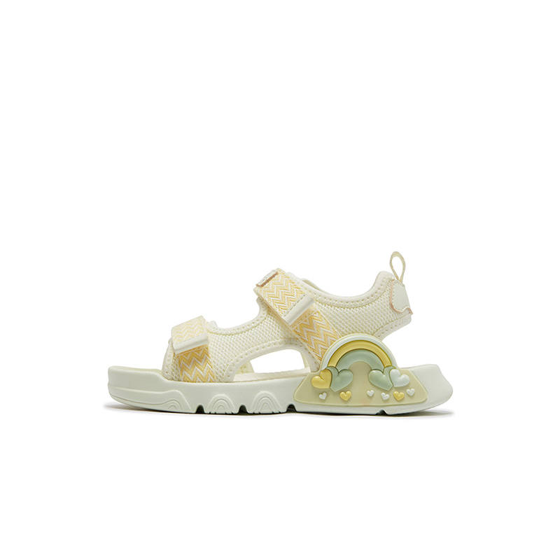 XTEP Synthetic Leather, Textile Children's Sandals Butter Yellow Green Children Aged 3 7 Years Old