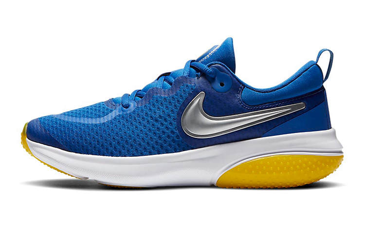 Nike Nike Project Pod Cushioned Slip-Resistant Breathable Wear-Resistant Low-Top Running Shoes GS Blue Silver Yellow