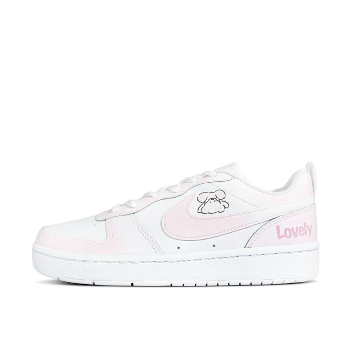 Nike Nike Court Borough Low 2 Low top Kids' Skateboarding Shoes Pink White Teenagers