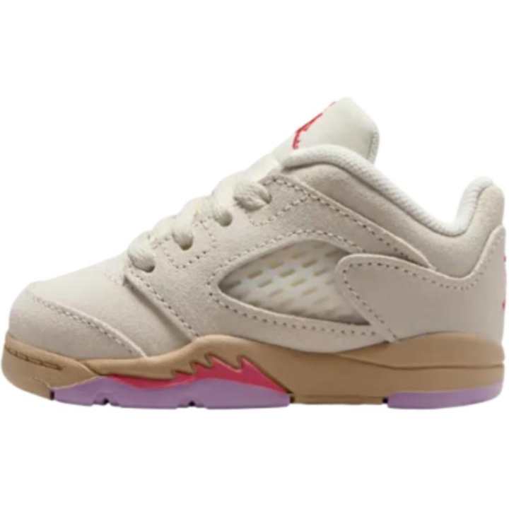 Jordan Jordan Air Jordan 5 Slip Resistant Abrasion Resistant Slip Resistant Abrasion Resistant Low top Toddler Shoes White Red