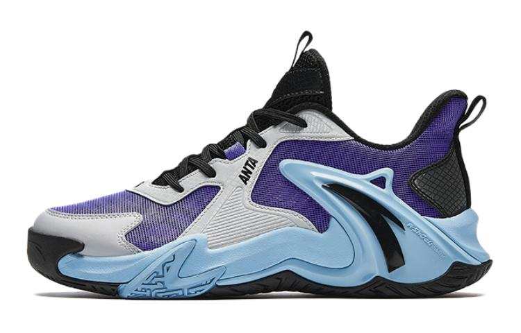 Antakids Airspace Low top Basketball Shoes White Purple Black Unisex