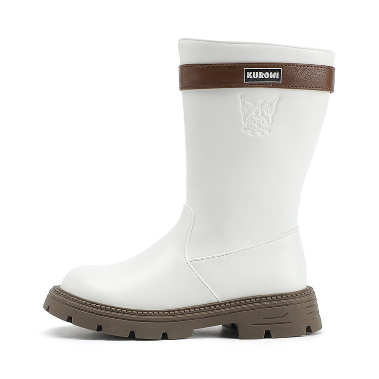 Sanrio Kuromi Cushioning Abrasion Resistant Waterproof Thermal Height Increasing High top Kids' Leather Boots