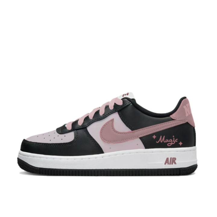 Nike Nike Air Force 1 Low top Kids' Skateboarding Shoes Black Pink Teenagers
