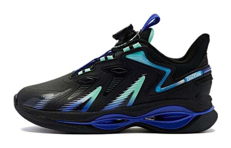 QIAODAN Low top Running Shoes Black Misty Blue Teenagers