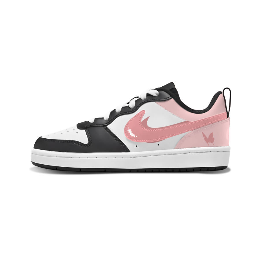 Nike Nike Court Borough Butterfly Soaring Synthetic Leather Low top Skateboard Shoes Pink Kids'
