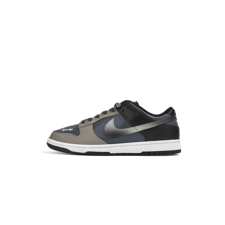 Nike Nike Dunk Leather Slip Resistant Cushioning Lightweight Cushioning Low top Skateboard Shoes Gray Kids'