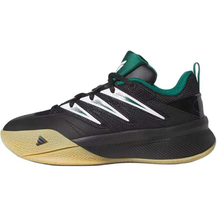 Adidas Adidas Dame Certified 3 Anti Slip Wear Resistant Low Top Children's Basketball Shoes Black Teenagers