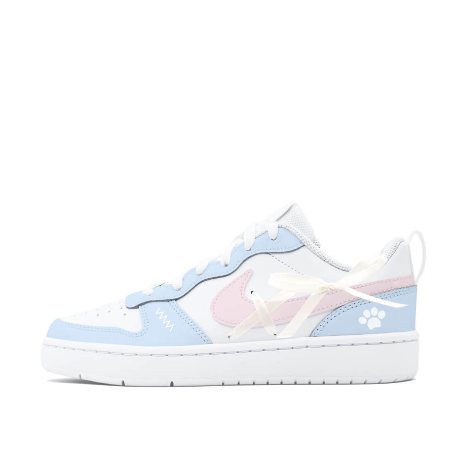 Nike Nike Court Borough Wild Dreams Collection, Milk Puff Tales Leather Cushioning Abrasion Resistant Slip Resistant Low top