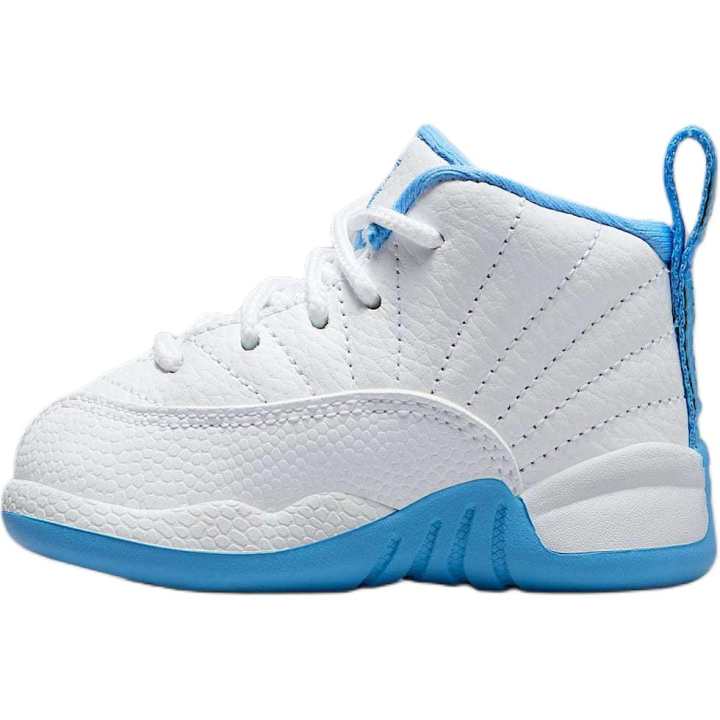 Jordan Jordan Air Jordan 12 Slip Resistant Rebound Slip Resistant Rebound Low top Toddler Shoes White/Blue/Silver