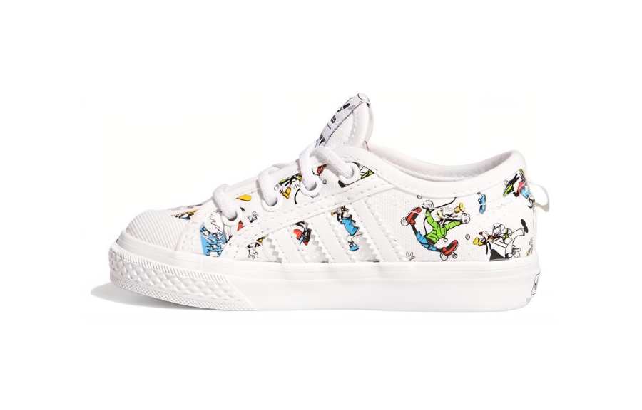 Adidas Originals Nizza I X Disney Sport Goofy Slip Resistant Slip Resistant Low top Toddler Shoes White