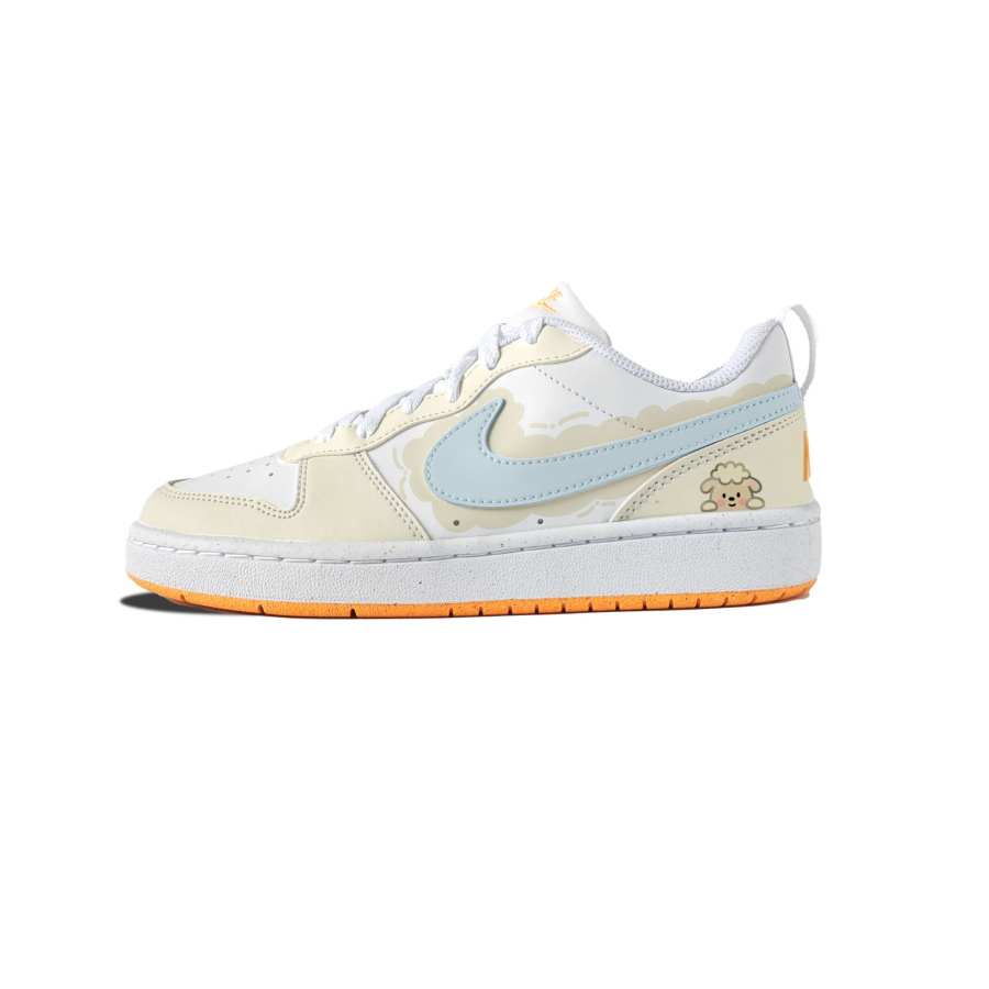 Nike Nike Court Borough Slip Resistant Abrasion Resistant Low top Kids' Skateboarding Shoes Apricot Teenagers