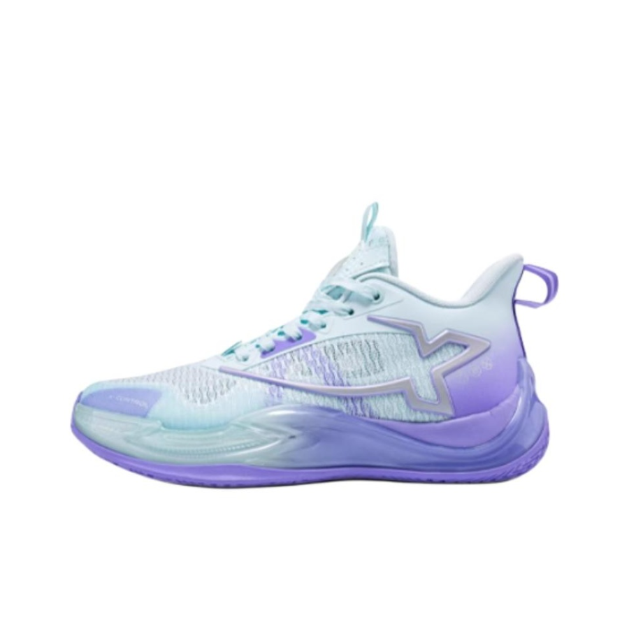 XTEP Low top Basketball Shoes Purple Blue Teenagers