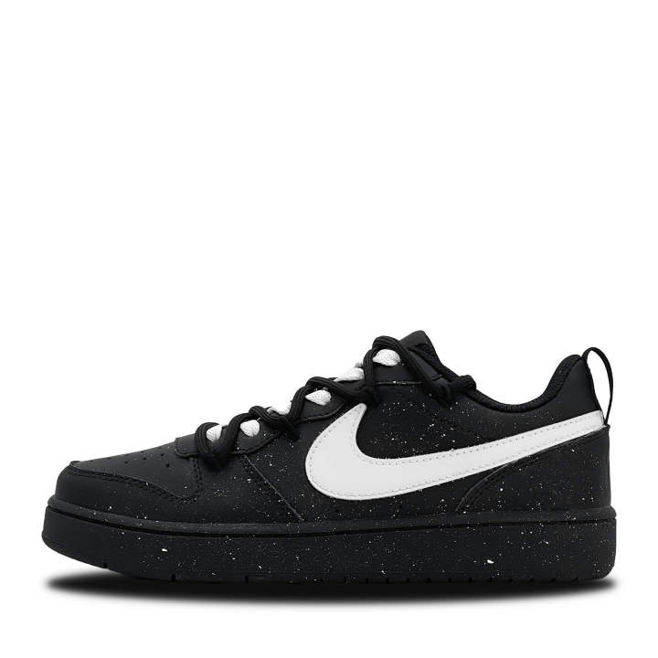 Nike Nike Court Borough Night Meteor Spot Leather Slip Resistant Abrasion Resistant Low top Skateboard Shoes Black White
