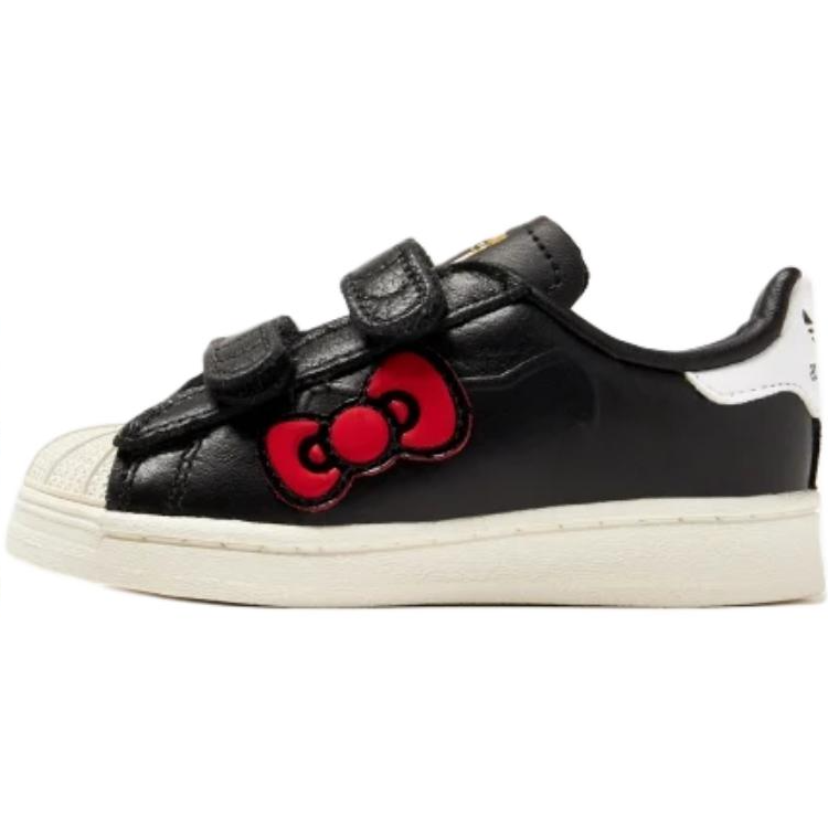Adidas Originals Hello Kitty x Adidas Originals SUPERSTAR Comfortable Low top Toddler Shoes Black Infant And Toddler