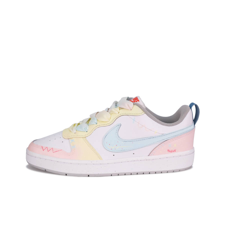 Nike Nike Court Borough Slip Resistant Abrasion Resistant Low top Kids' Skateboarding Shoes Pink Teenagers