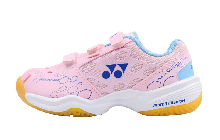 YONEX Power Cushion Synthetic Leather, Textile Anti Kick Cushioning Abrasion Resistant Low top Kids' Training Shoes