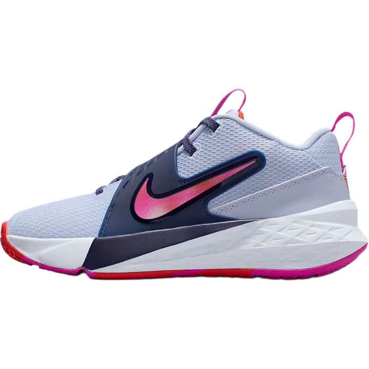 Nike Nike Team Hustle D 12 Mesh Low top Basketball Shoes Gray White Unisex