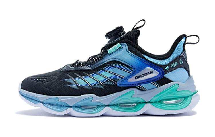 QIAODAN Versatile Low top Running Shoes Black Blue Teenagers