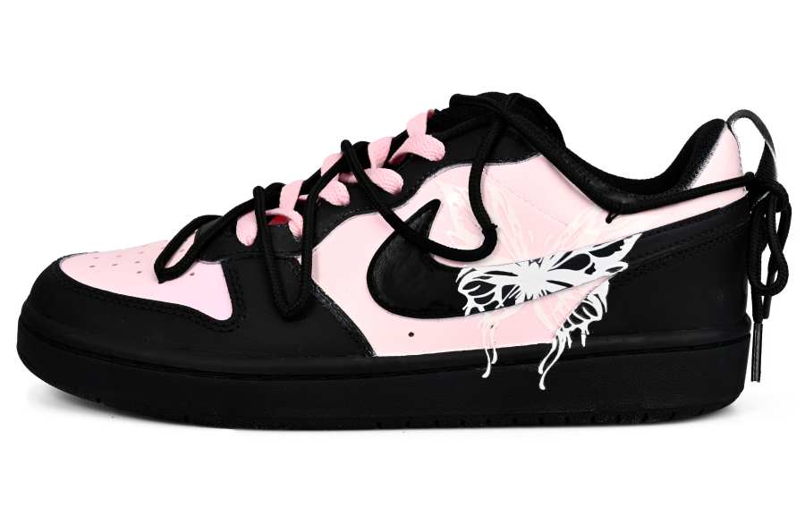 Nike Teenagers Nike Court Borough Slip Resistant Low top Kids' Skateboarding Shoes Black Pink