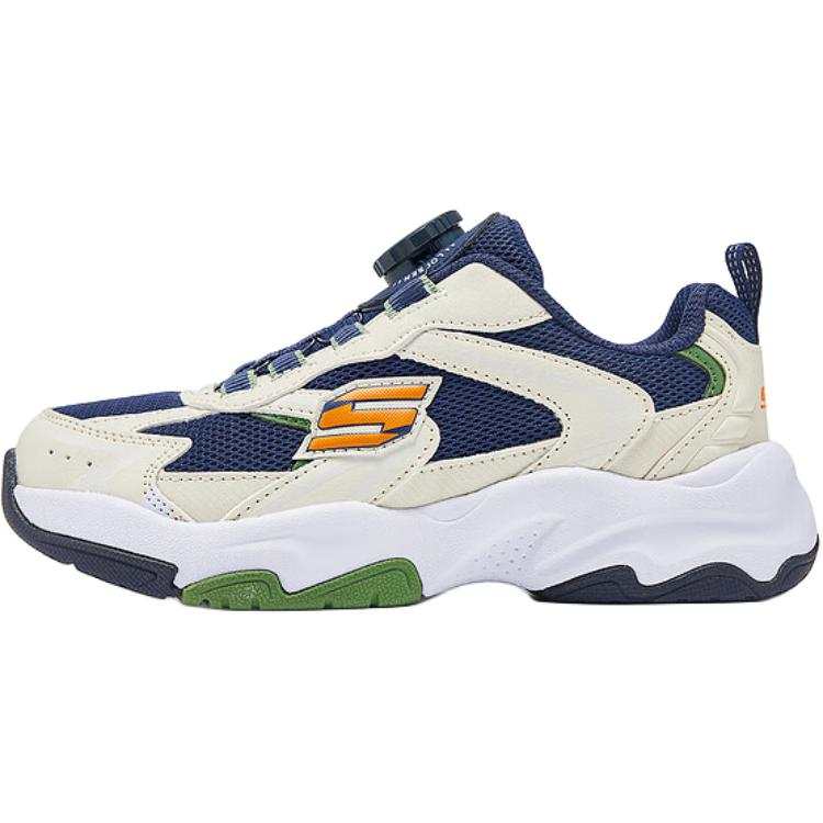 Skechers Kids Fabric Comfortable Low top Kids Lifestyle Shoes White Blue Kids'