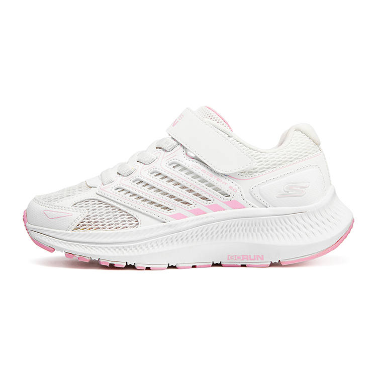 Skechers Girls Synthetic Leather Low top Kids Lifestyle Shoes White Kids'