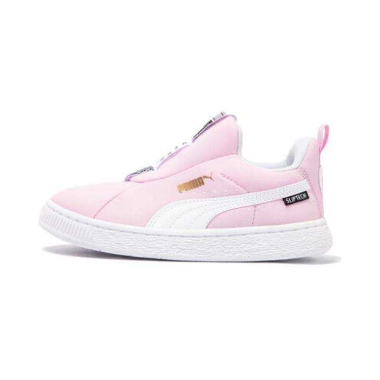 PUMA Low top Kids' Skateboarding Shoes Pink White Children Aged 3 7 Years Old