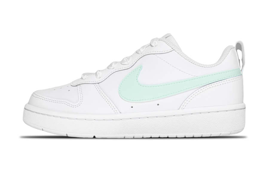 Nike Nike Court Borough Low top Kids' Skateboarding Shoes White Cyan Teenagers