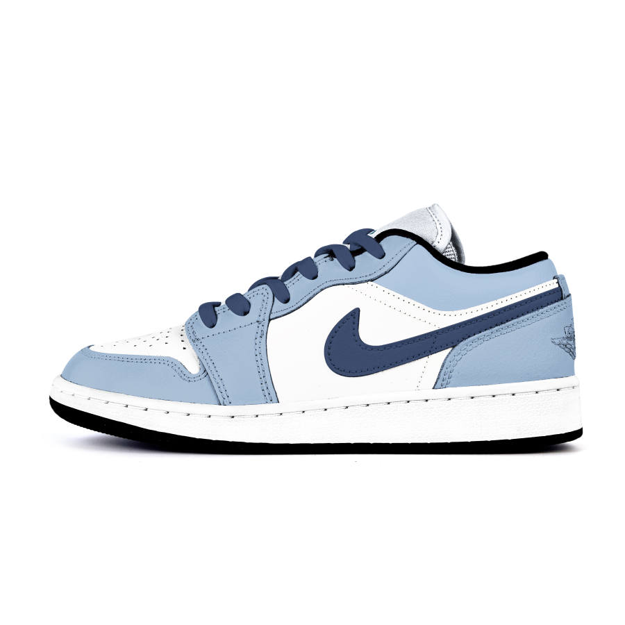 Jordan Jordan Air Jordan 1 Low Cushioning, Wear Resistant Low top Children's Basketball Shoes Blue Teenagers