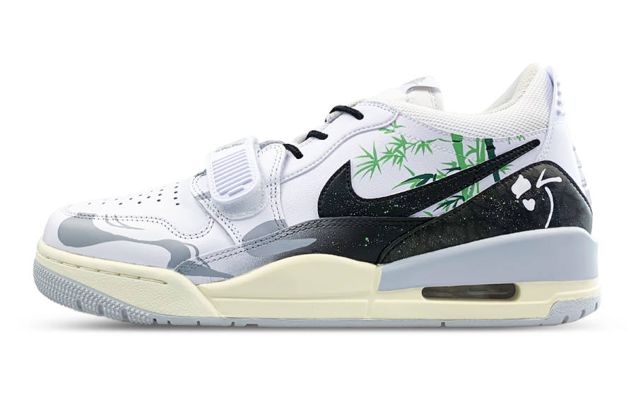 Jordan Jordan Legacy 312 Low Leather Low top Children's Basketball Shoes White Teenagers