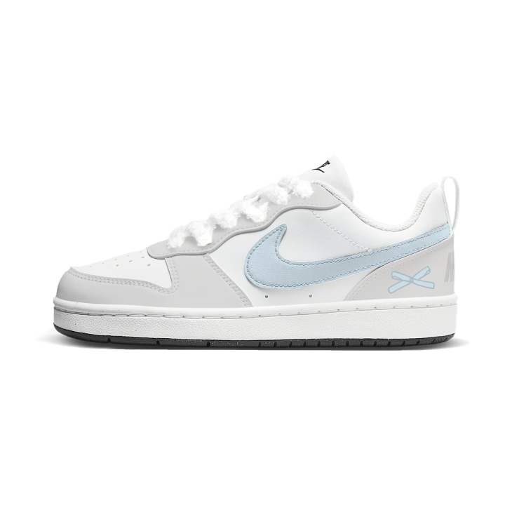 Nike Nike Court Borough Soft Blue Low top Kids' Skateboarding Shoes Gray Blue Unisex