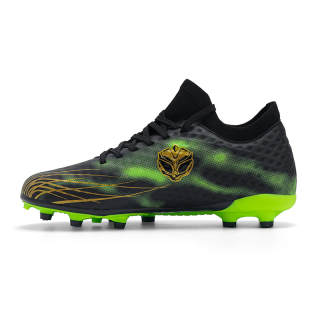 FACTORIAL Slip Resistant Abrasion Resistant Low top Kids' Soccer Shoes Black Green Kids'