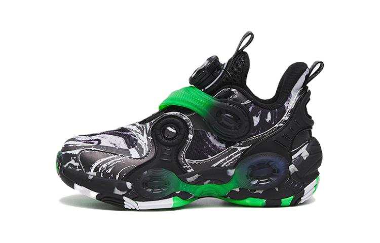 Antakids Anta Comfortable Cushioning, Wear Resistant Mid top Basketball Shoes Black White Children Aged 3 7 Years Old