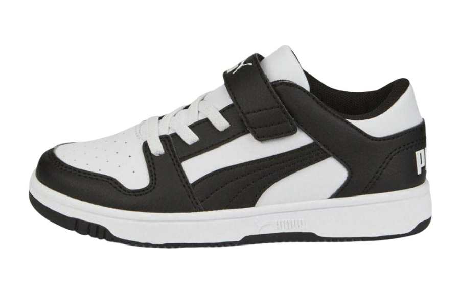 PUMA Rebound Layup Lo SL Hook and loop Abrasion Resistant And Anti Kick Low top Skateboard Shoes Black White