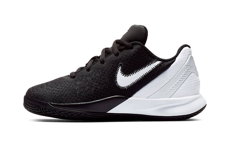 Nike Nike Flytrap 2 Slip Resistant Cushioning Low top Children's Basketball Shoes Black White Children Aged 3 7 Years Old