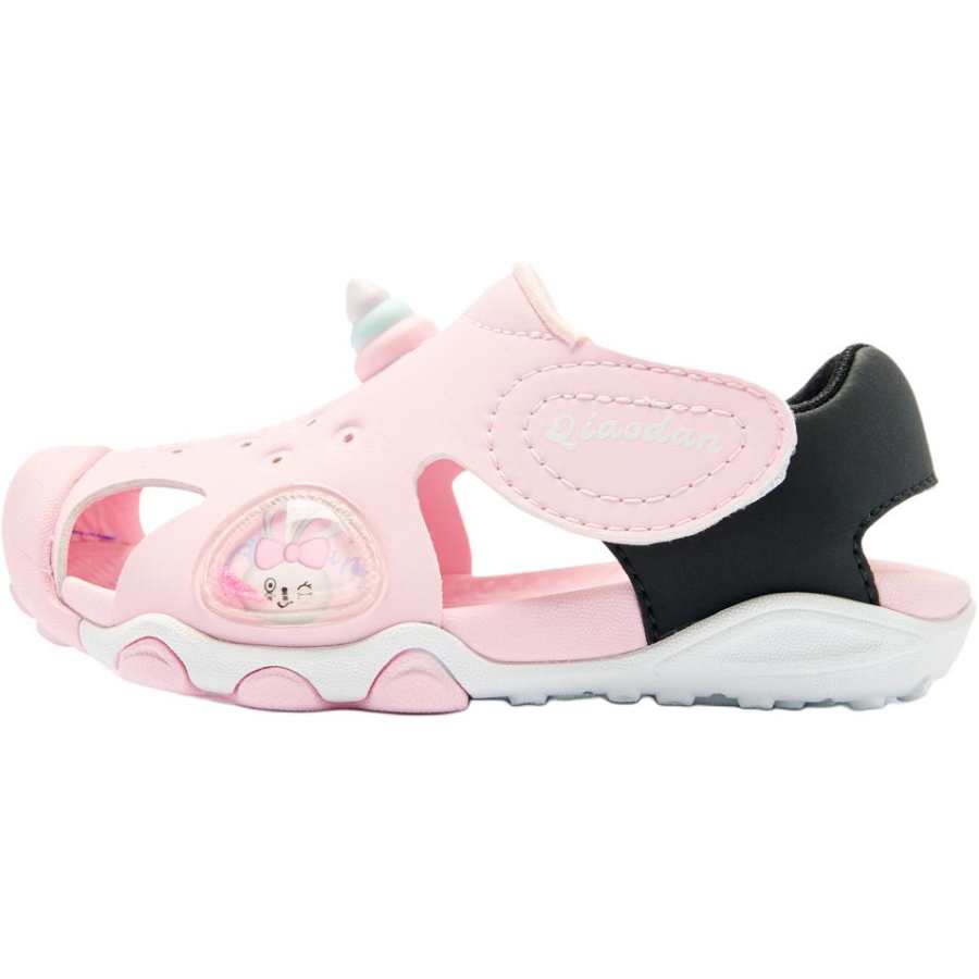 QIAODAN Synthetic Leather Slip Resistant Abrasion Resistant Low top Toddler Shoes Pink Infant And Toddler