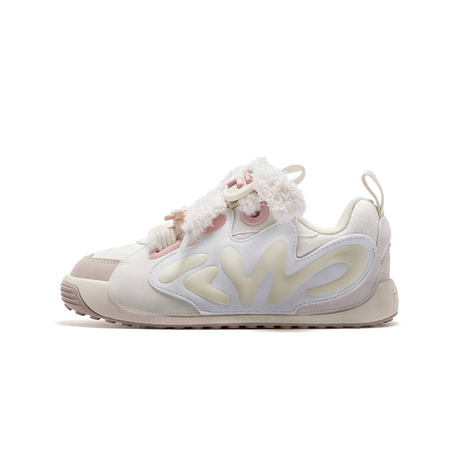 FILA KIDS Heritage FHT Synthetic Leather, Textile Skateboard Shoes Milk White/Bright White Kids'