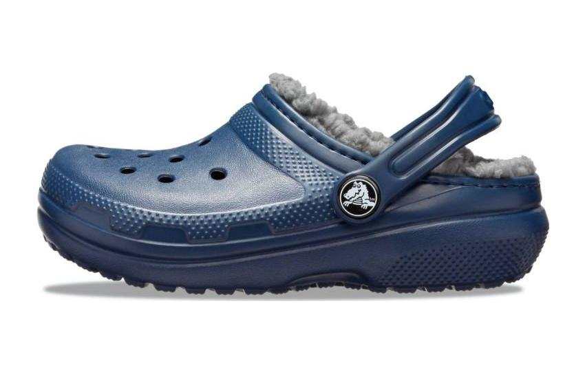 Crocs Crocs Classic Lined EVA Kids Clogs Kids' Dark Blue Charcoal Gray