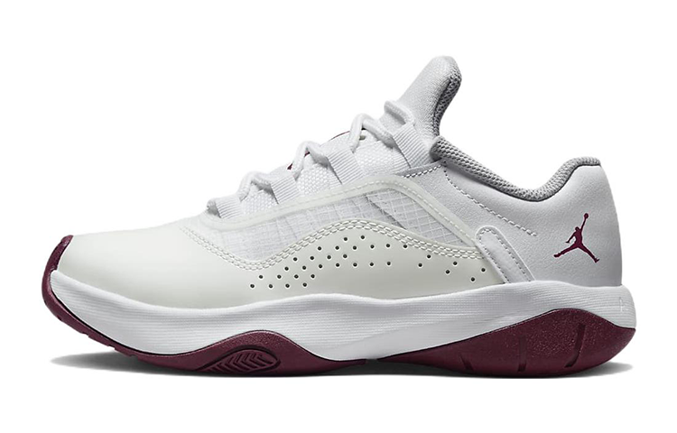 Jordan Jordan Air Jordan 11 CMFT Low Leather Slip Resistant Cushioning Abrasion Resistant Low top Basketball Shoes White Gray
