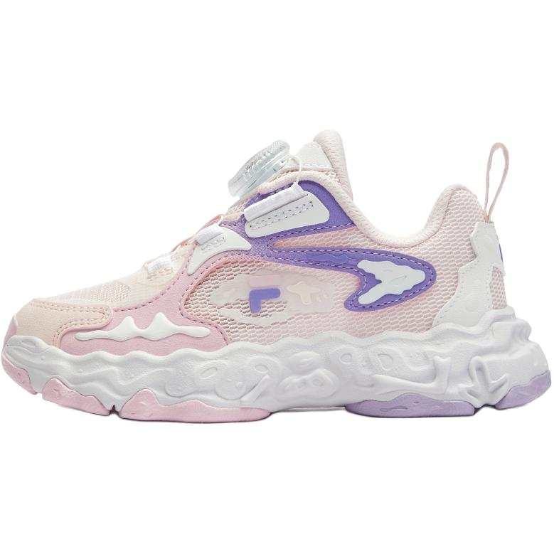 FILA KIDS Lightweight Cushioning Low top Kids' Running Shoes White/Misty Soft Pink Children Aged 3 7 Years Old