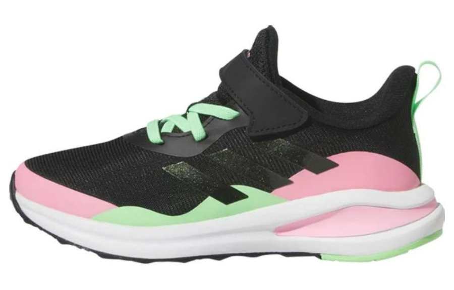 Adidas Adidas Fortarun Abrasion Resistant Breathable Low top Kids' Running Shoes Black Pink Teenagers