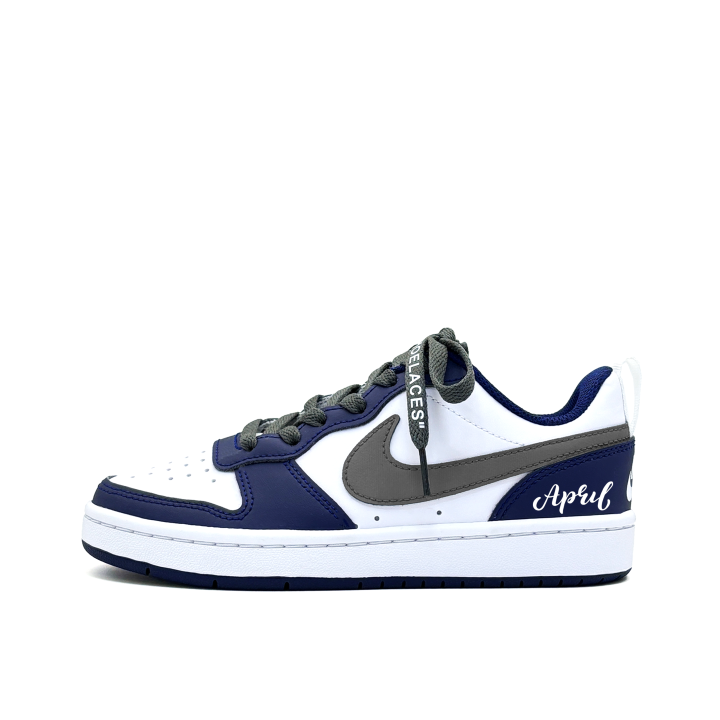 Nike Nike Court Borough Synthetic Leather Slip Resistant, Abrasion Resistant, Lightweight Cushioning Low top