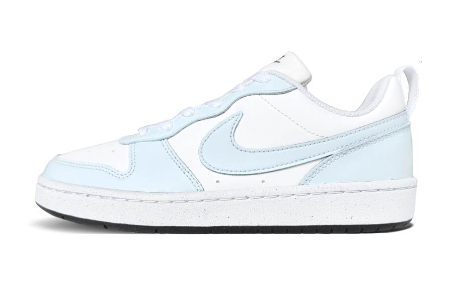 Nike Nike Court Borough Slip Resistant Abrasion Resistant Low top Kids' Skateboarding Shoes Light Blue Teenagers