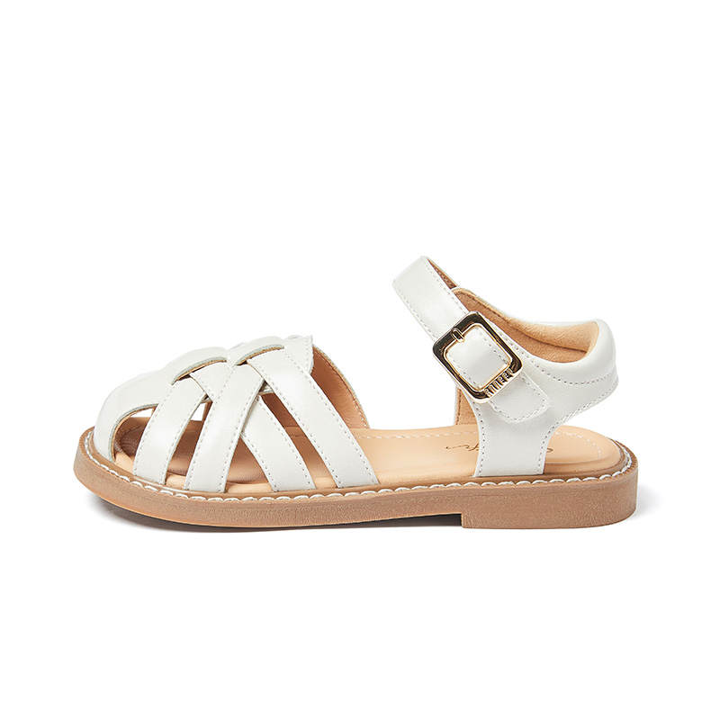 Snoffy Anti Kick And Abrasion Resistant Children's Sandals White Black Kids'