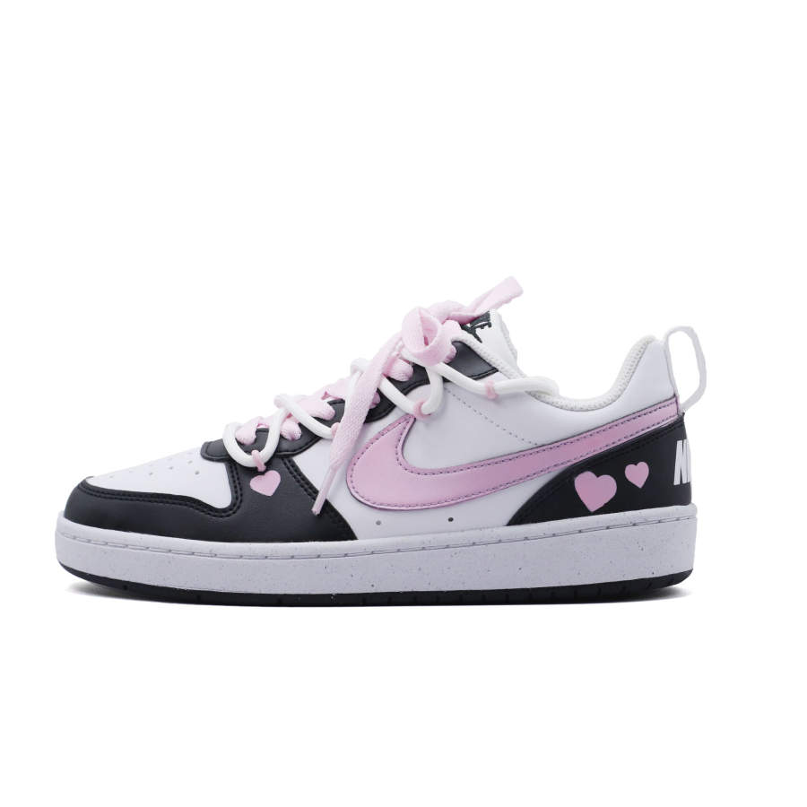 Nike Nike Court Borough Slip Resistant Abrasion Resistant Low top Kids' Skateboarding Shoes Pink Teenagers