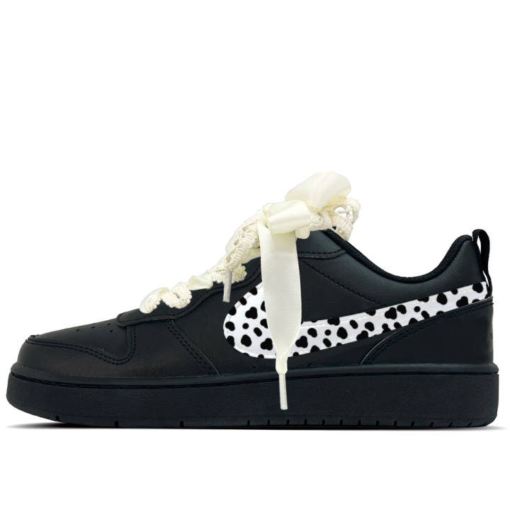 Nike Nike Court Borough Dark Chocolate White Filling Leather Slip Resistant Abrasion Resistant